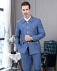 Fashion Men’s 2 Pieces Mens Suit Stand Lapel Flat Tuxedos (Blazer + Pants) Suit