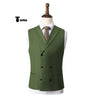 Fashion Men’s Suit Vest Regular Fit Shawl Lapel Waistcoat Wedding Xs / Olive Green