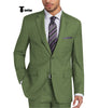 Formal 2 Pieces Mens Suit Flat Notch Lapel Tuxedos For Wedding (Blazer + Pants) Xs / Olive Green