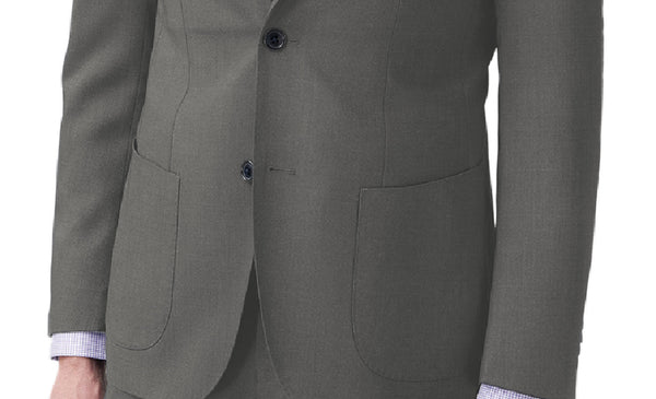 2 Pieces Suit - Men's 2 Pieces Suit Notch Lapel Grey Tuxedos For Wedding (Blazer+Pants)