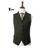 Vintage Classical Men’s Classic Tweed Herringbone Notch Lapel Waistcoat Xs / Army Green Suit Vest