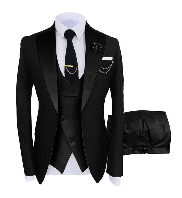 3 Pieces Suit - Fashion Men's Suits Slim Fit 3 Pieces Notch Lapel Tuxedos (White Blazer+Vest+ Pant)