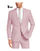 Casual Men’s 2 Pieces Suit Notch Lapel Linen For Wedding (Blazer + Pants) Xs / Pink Pieces Suit