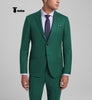 Fashion Men’s 3 Pieces Slim Fit Striped Notch Lapel Tuxedos (Blazer + Pants) Xs / Teal 2 Pieces Suit