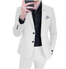 2 Pieces Suit - Fashion Men's 2 Piece Regular Fit Peak Lapel Flat Men's Suit (Blazer+Pants)