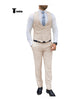 Double Breasted Formal 2 Pieces Mens Suit For Wedding(Vest + Pants) Xs / Beige Suit