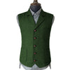 Suit Vest - Vintage Classical Men's Suit Regular Fit Notch Lapel Herringbone Waistcoat