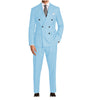 2 Pieces Suit - Fashion 2 Pieces Mens Suit Flat Peak Lapel Double Breasted Tuxedos For Wedding (Blazer+Pants)