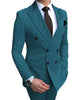 2 Pieces Suit - Formal 2 Pieces Mens Suit Flat Peak Lapel Tuxedos For Wedding (Blazer+Pants)